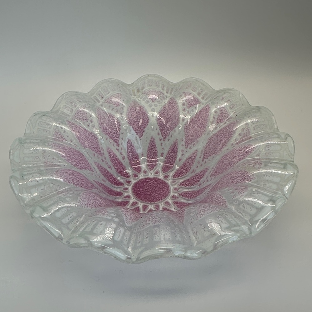 Sydenstricker Pink Lace Fused Art Glass